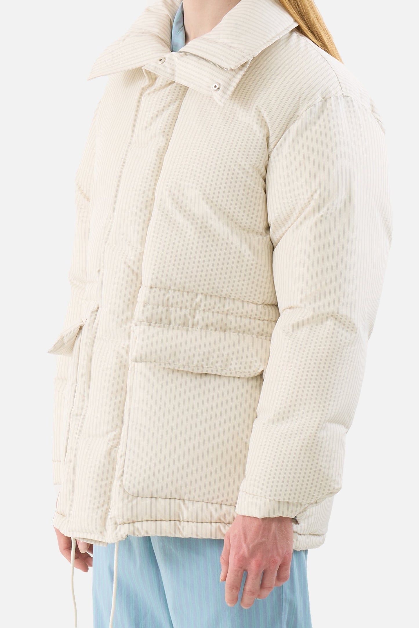 x Auralee Stripe Down Jacket